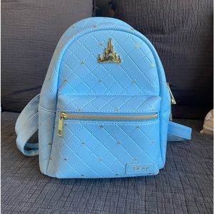 Disney Loungefly baby blue Cinderella mini backpack. Perfect condition.